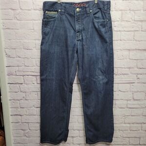 Vintage Y2K Coogi Baggy Jeans Mens 38x34 (Fits 40x33)‎ Embroidered Distressed